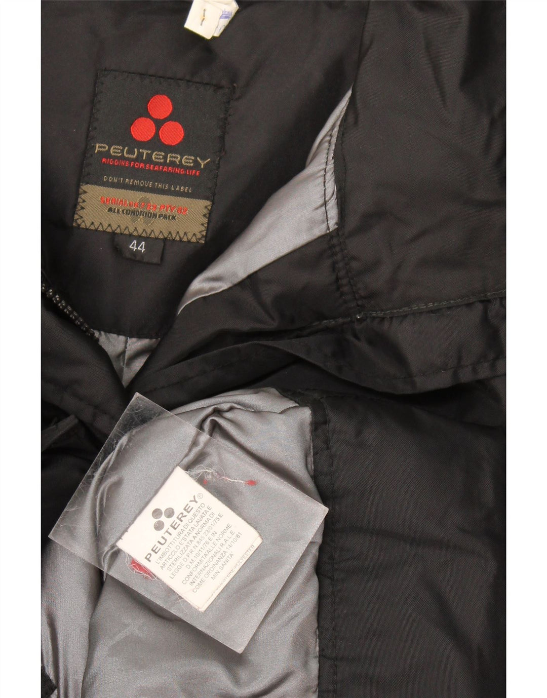 PEUTEREY Γυναικείο μπουφάν με επένδυση IT 44 Medium Black Polyamide