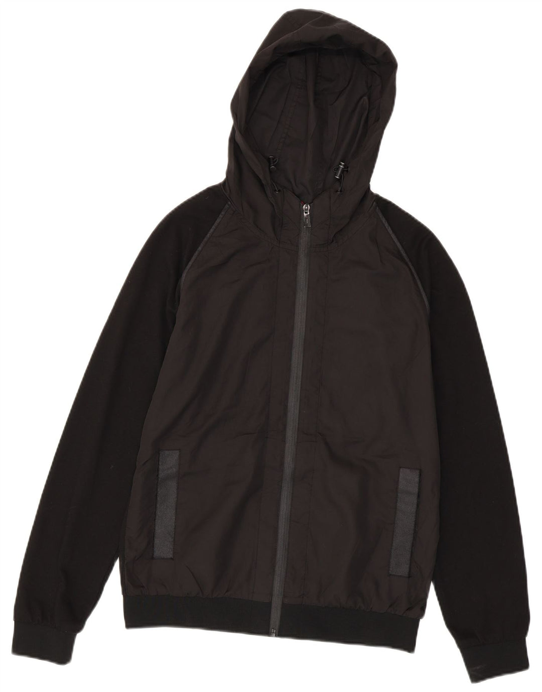 Zara Ανδρικό μπουφάν με κουκούλα UK 38 Medium Black Colourblock Polyester