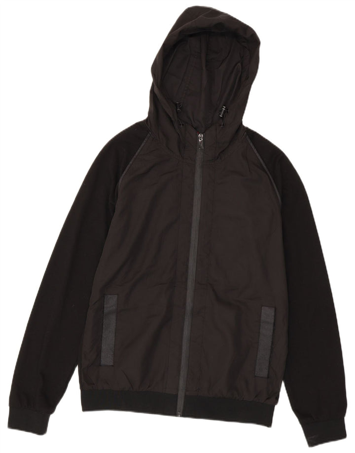 Zara Ανδρικό μπουφάν με κουκούλα UK 38 Medium Black Colourblock Polyester