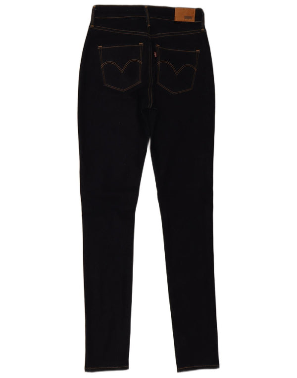 Γυναικείο ψηλό ψηλό στενό τζιν Levi's W25 L32 Navy Blue Cotton