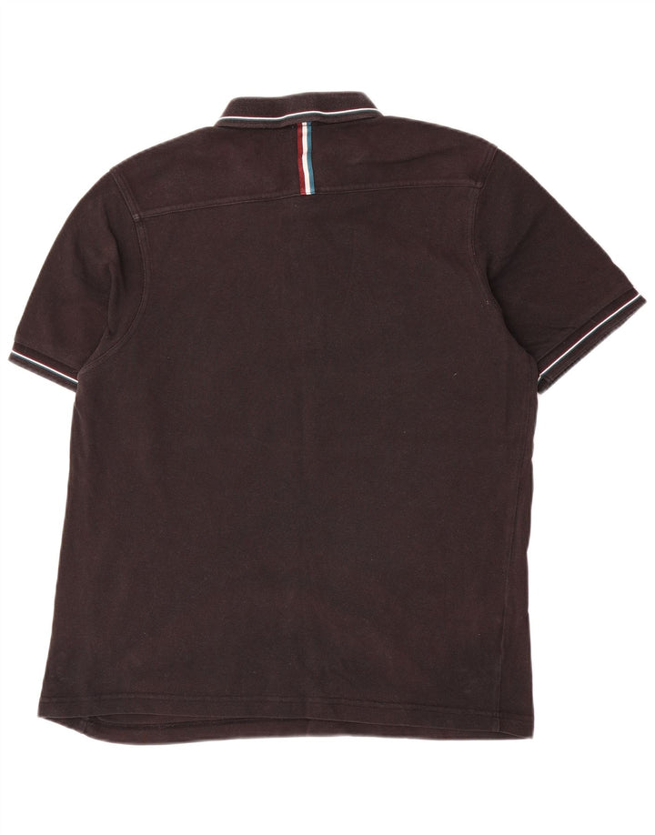 Fred Perry Ανδρικό πουκάμισο Polo Slim Fit μεγάλο μαύρο βαμβακερό