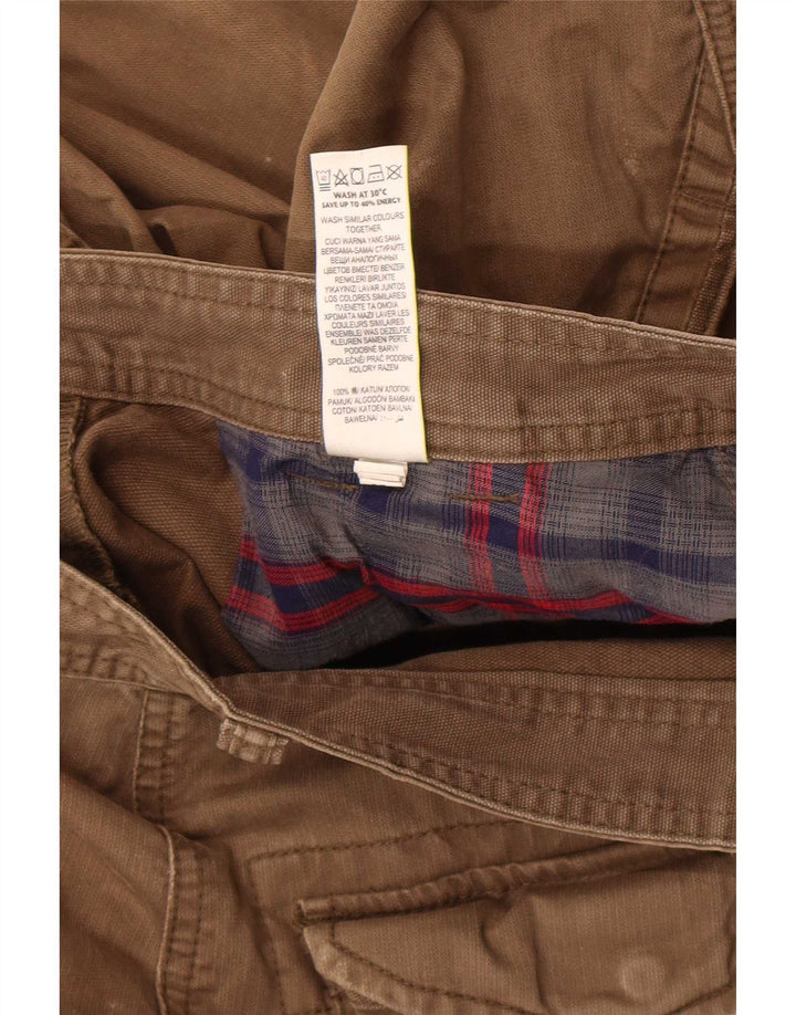 Marks & Spencer Ανδρικό ίσιο παντελόνι Cargo W30 L29 Χακί Βαμβακερό