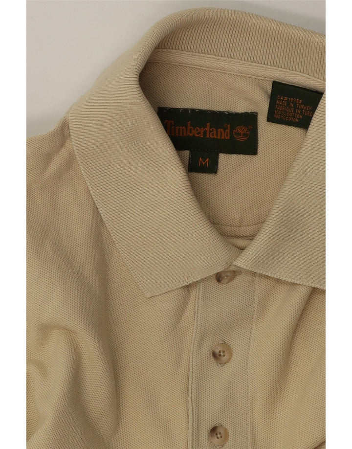 Ανδρικό πουκάμισο πόλο Timberland, βαμβακερό, μεσαίο σε λευκό χρώμα