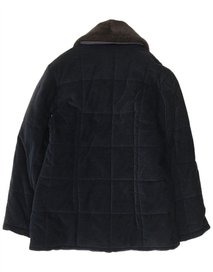 Μπουφάν Belfe & Mens με επένδυση από κοτλέ UK 38 Medium Navy Blue Cotton