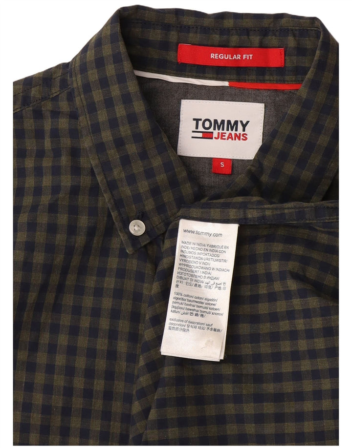 Tommy Hilfiger Ανδρικό πουκάμισο με κανονική εφαρμογή Μικρό Navy Blue Gingham Cotton
