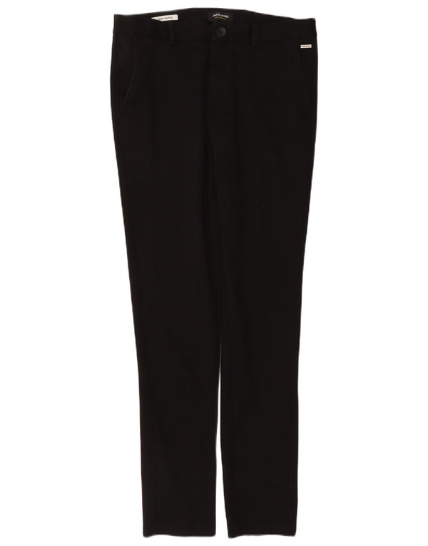 Jack & Jones Womens Marco Slim Chino Trousers W32 L34 Black Polyester