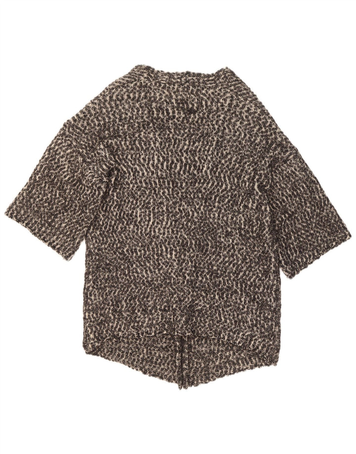 Massimo Dutti Γυναικείο πουλόβερ 3/4 με μανίκια ζακέτα UK 10 Small Grey