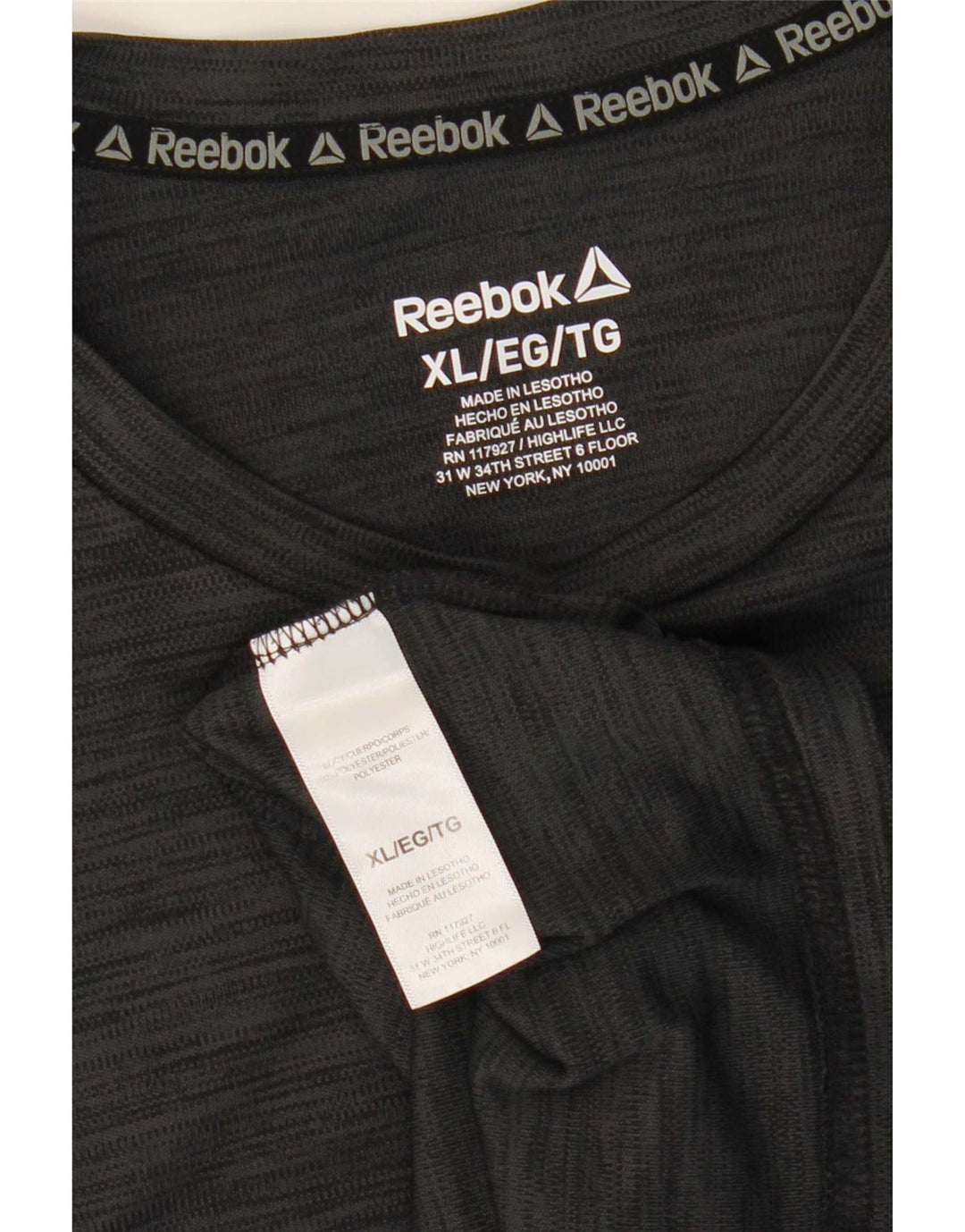 Ανδρικό T-Shirt Reebok Top XL Grey Flecked Polyester