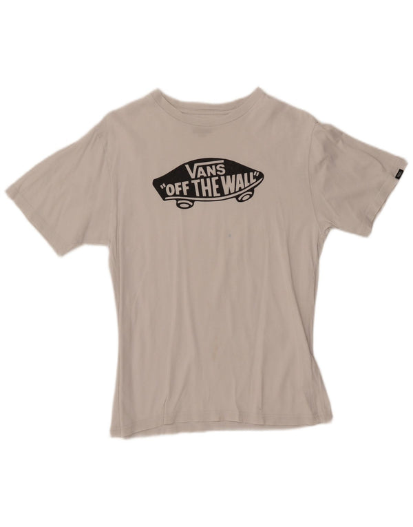 VANS Boys Classic Fit Graphic T-shirt Top 14-15 ετών XL Λευκό