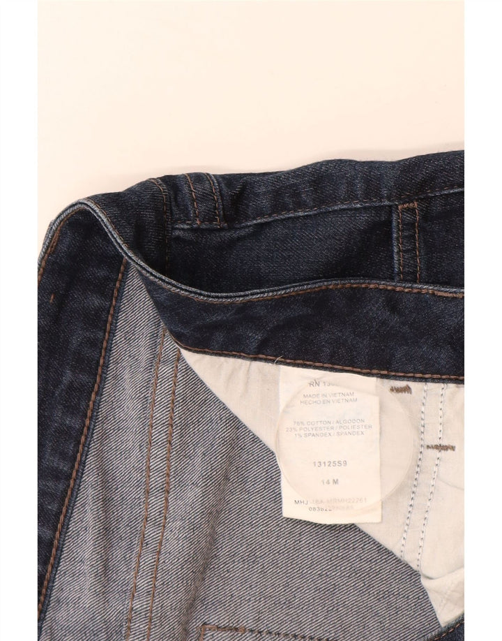 LEE Womens Riders Ψηλόμεσο Capri Jeans US 14 Large W34 L19 Navy Blue