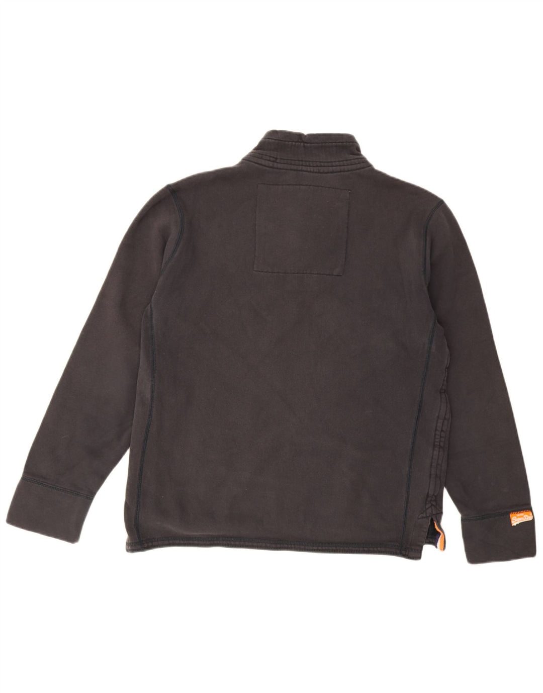 Ανδρικό φούτερ με γραφικό λαιμό με κουμπιά Superdry Jumper XL Μαύρο βαμβακερό