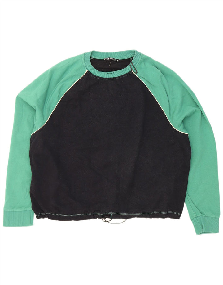 Zara Γυναικεία φούτερ μεγάλου μεγέθους Jumper UK 10 Small Black Colourblock