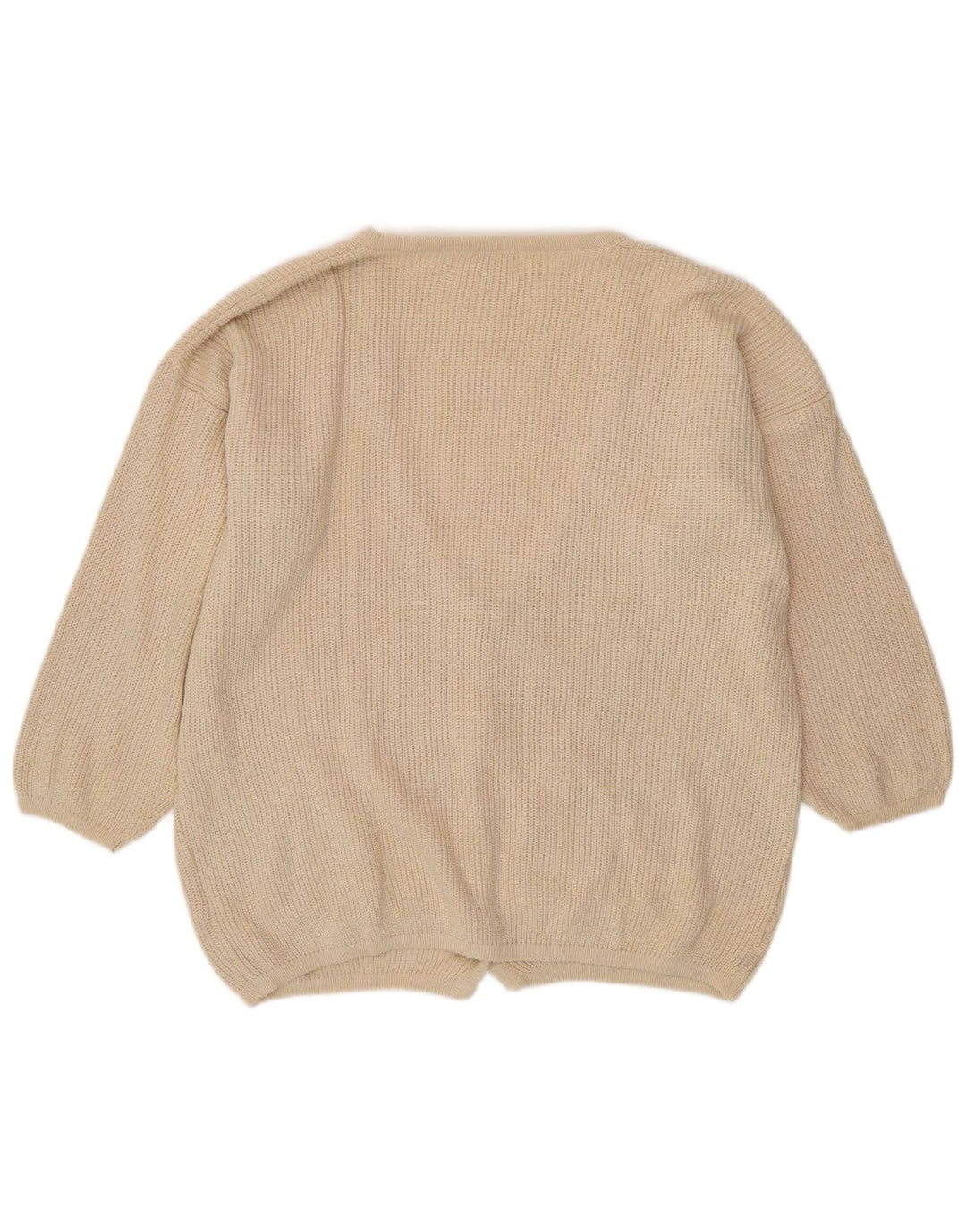 VINTAGE Γυναικείο πουλόβερ ζακέτα υπερμεγέθη EU 46/48 XL Off White