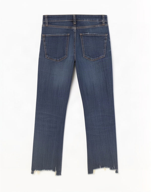 Zara Γυναικείο Ψηλό Cropped Τζιν EU 36 XS W26 L25 Blue