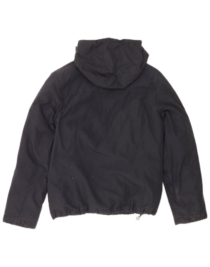 Woolrich Γυναικείο μπουφάν με κουκούλα UK 14 Medium Navy Blue Cotton
