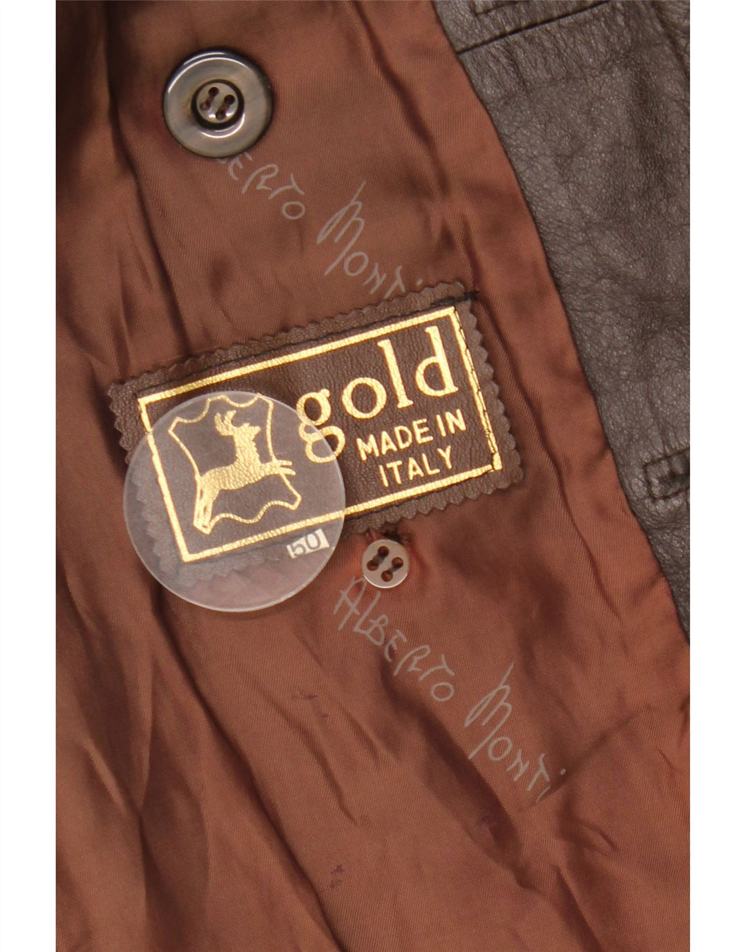 VINTAGE Γυναικείο Δερμάτινο Παλτό IT 50 XL Καφέ