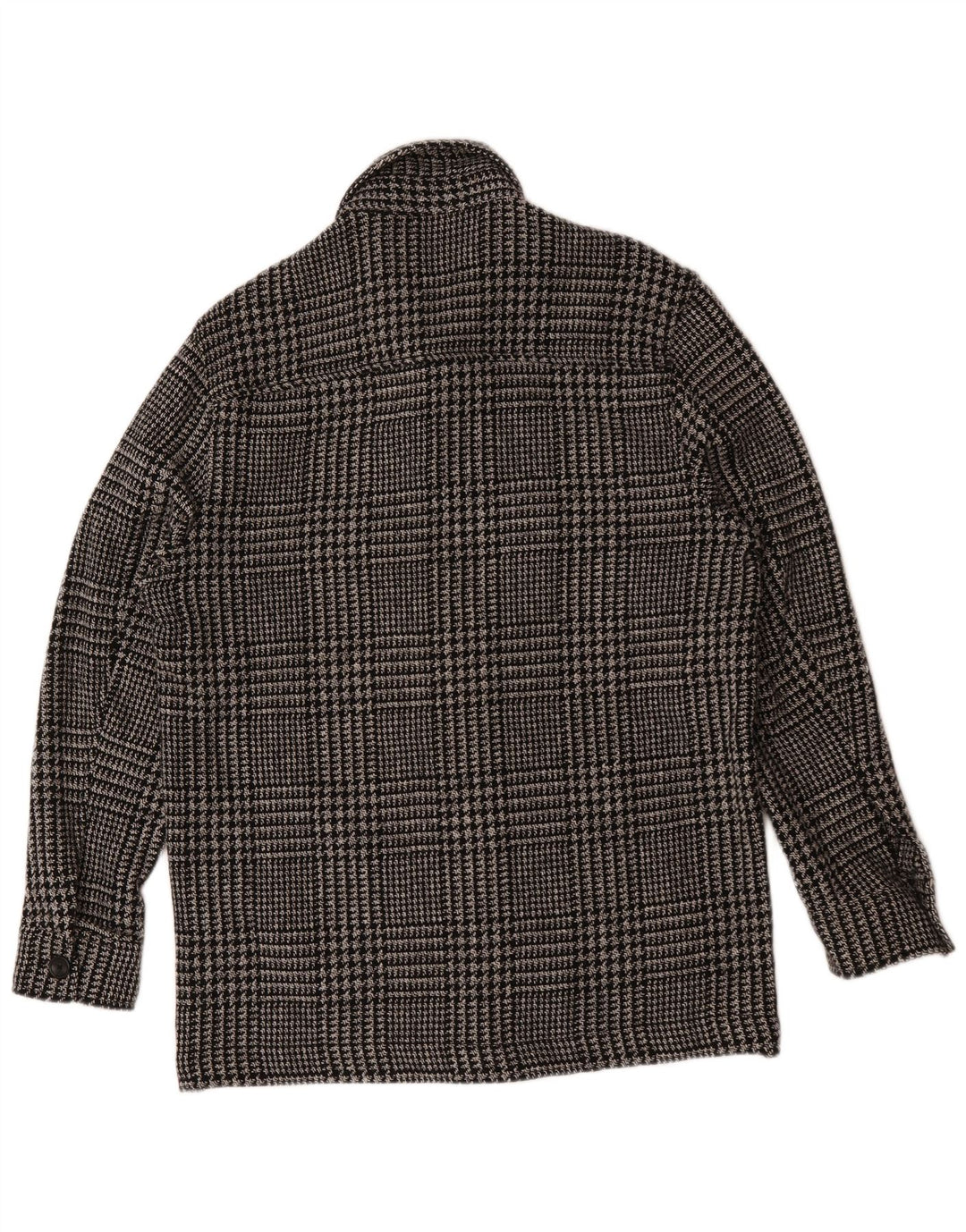 Zara Ανδρικό Utility Μπουφάν Μεγάλο Μαύρο Houndstooth Πολυεστέρας