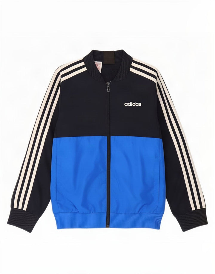 Adidas Boys αθλητική φόρμα Adidas Top Jacket 7-8 Years Blue Colourblock Polyester
