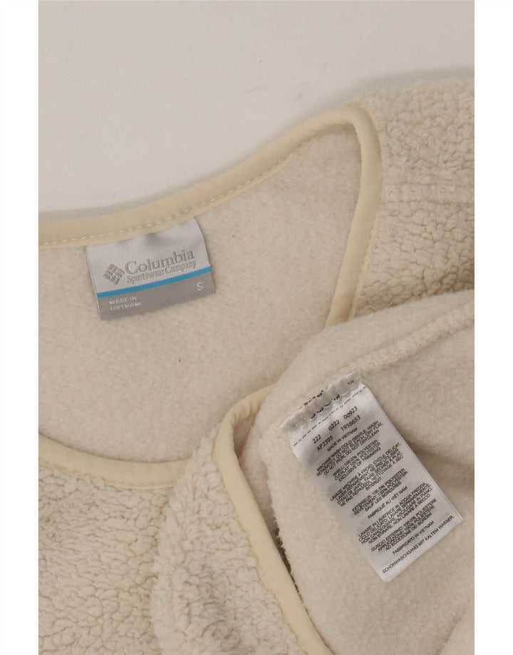 Columbia Γυναικείο Fleece Jumper UK 10 Small White Polyester