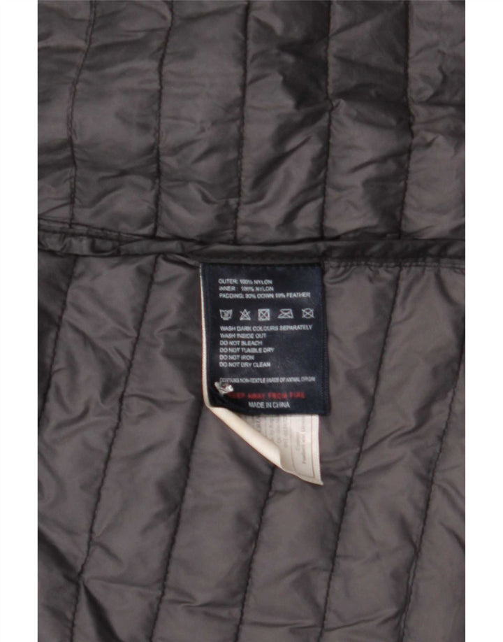 Puffa Γυναικείο παλτό με κουκούλα με επένδυση UK 8 Small μαύρο νάιλον