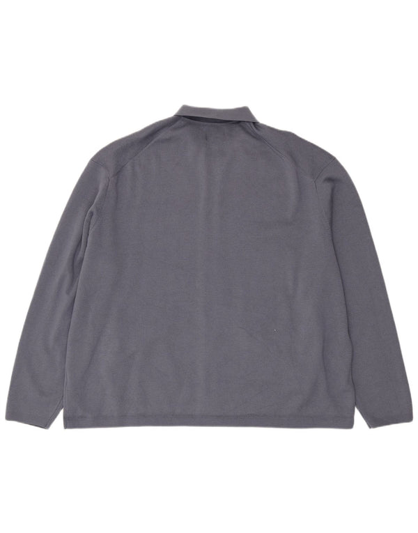 Ανδρικό πουλόβερ ζακέτα Marks & Spencer 4XL Blue Polyester