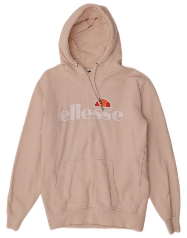 Ellesse Γυναικείο γραφικό υπερμεγέθη κουκούλα UK 10 Μικρό μπεζ βαμβακερό