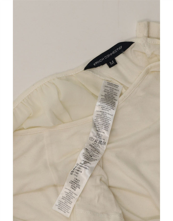 ΓΑΛΛΙΚΗ ΣΥΝΔΕΣΗ Γυναικεία Μπλούζα Oversized Top UK 14 Medium Off White