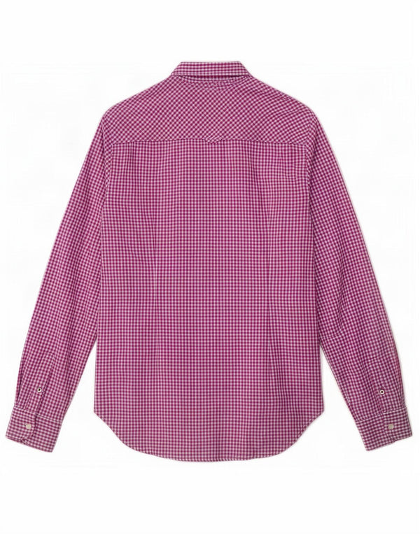 Tommy Hilfiger γυναικείο εφαρμοστό πουκάμισο US 6 Medium Purple Gingham Cotton