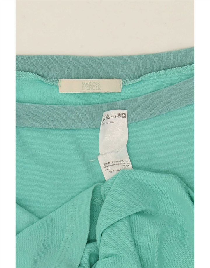Marks & Spencer Γυναικεία μακρυμάνικη μπλούζα ώμου UK 14 Μεσαίο πράσινο