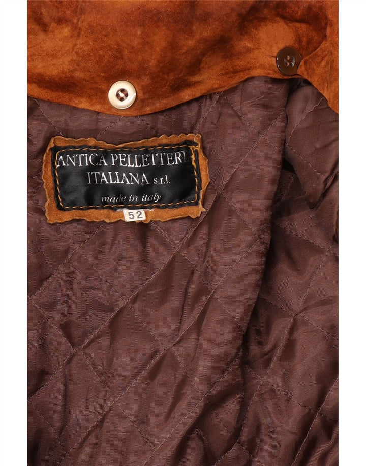 Ανδρικό Suede Jacket VINTAGE IT 52 XL Beige Leather