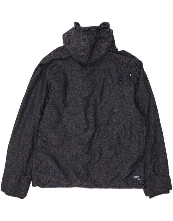 Superdry Ανδρικό Windcheater Hooded Windbreaker Jacket UK 46 3XL Navy Blue