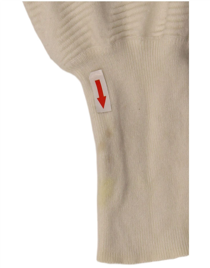 Marks & Spencer Γυναικείο πουλόβερ με λαιμόκαυστο UK 12 Medium Off White