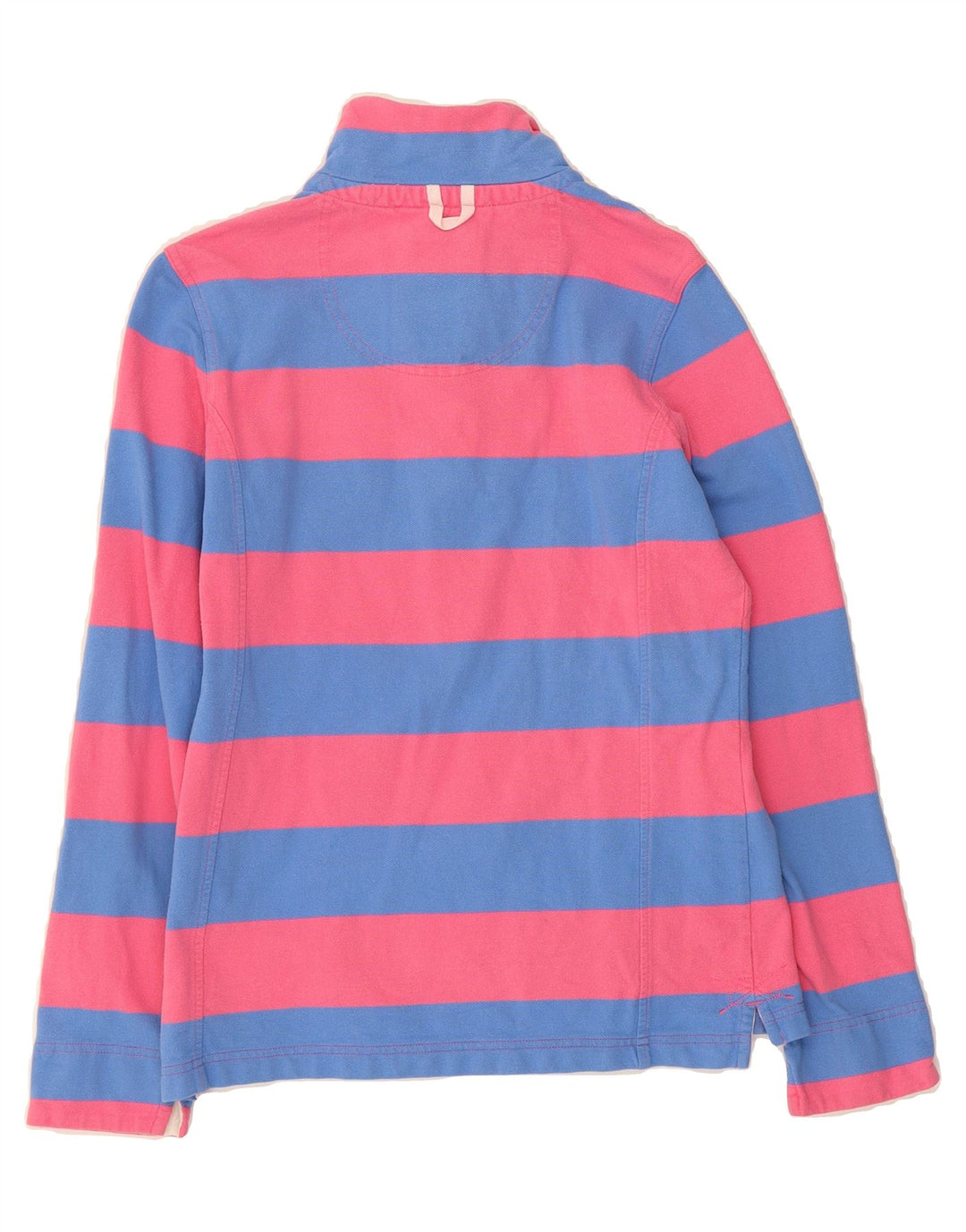 CREW CLOTHING Womens Sweatshirt Jumper UK 12 Medium Pink Striped Vintage Crew Clothing and Second-Hand Crew Clothing from Messina Hembry 