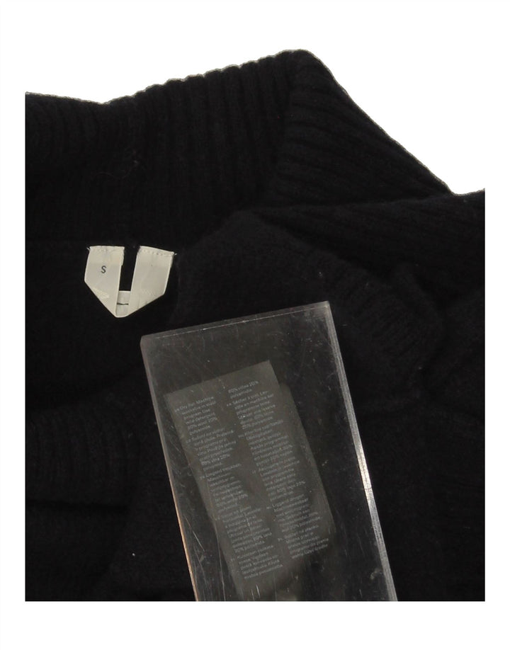 VINTAGE Womens Oversized Roll Neck Jumper Sweater UK 10 Small Navy Blue Vintage Vintage and Second-Hand Vintage from Messina Hembry 