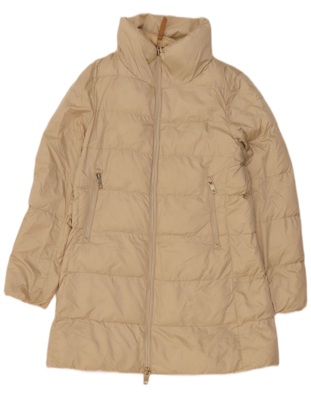 Massimo Dutti Γυναικείο παλτό UK 10 Small Off White Polyester