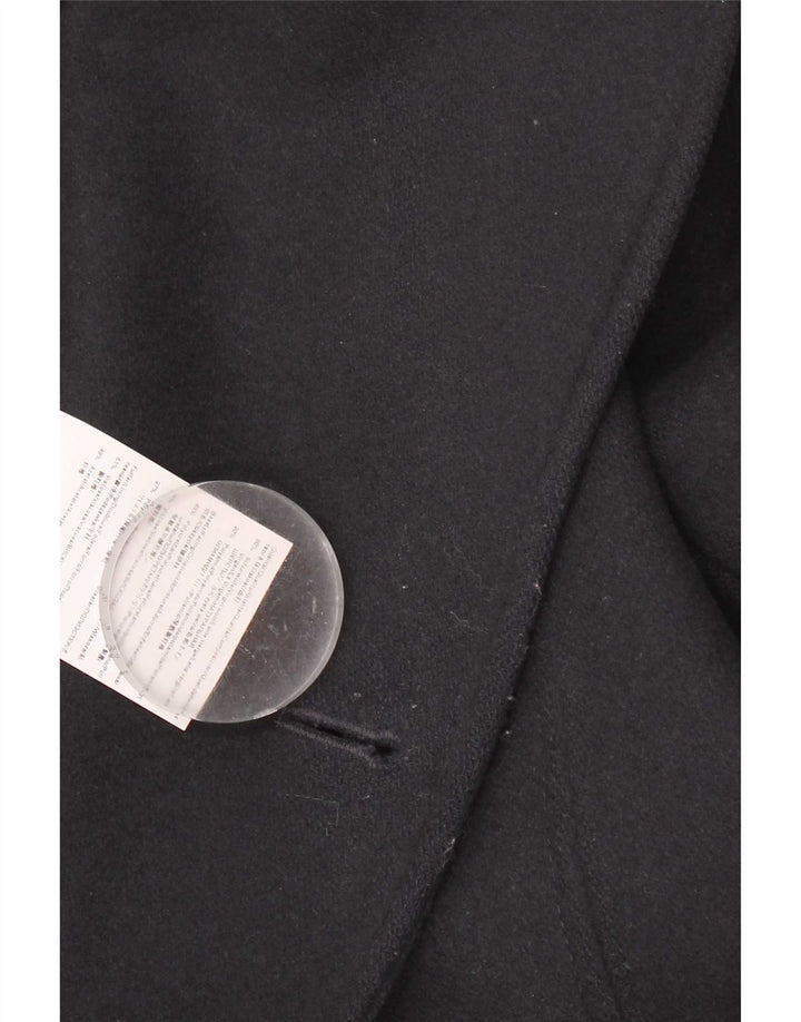 Ανδρικό παλτό μπιζελιού Hugo Boss UK 40 Large Navy Blue Virgin Wool
