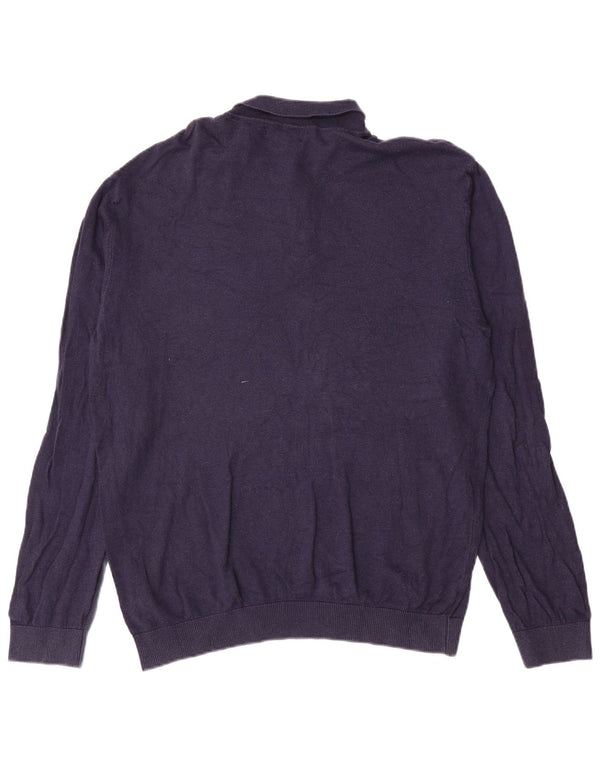 Ανδρικό πουλόβερ με λαιμόκοψη Marks & Spencer XL Navy Blue
