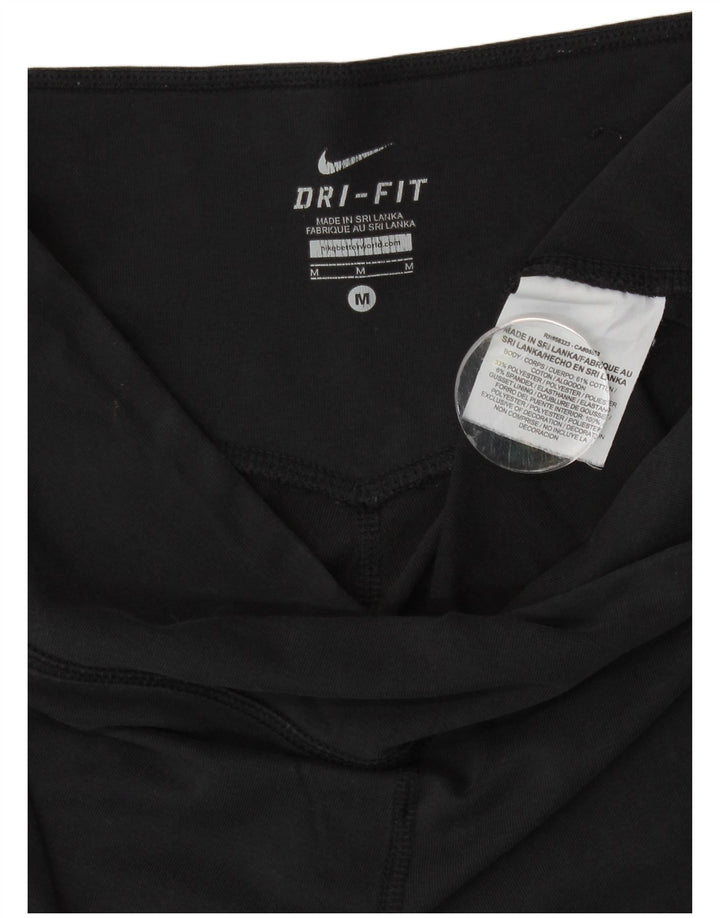 Γυναικεία φόρμα Nike Dri Fit Παντελόνι UK 12 μεσαίο μαύρο βαμβακερό