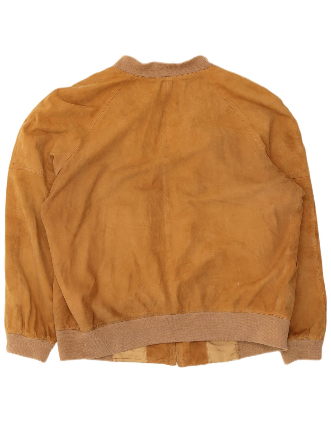 Vintage Ανδρικό Suede Bomber Jacket UK 36 Small Beige