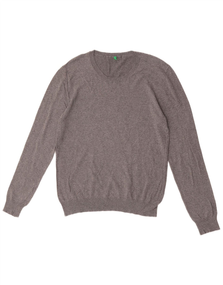 Ανδρικό πουλόβερ Benetton Crew Neck Jumper Medium Grey
