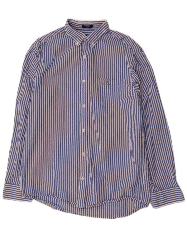 Ανδρικό πουκάμισο Gant Μέγεθος 41/42 16 1/2 Large Blue Pinstripe Βαμβακερό