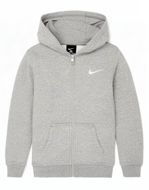 Πουλόβερ Nike Boys με φερμουάρ με κουκούλα 3-4 ετών XS βαμβακερό γκρι