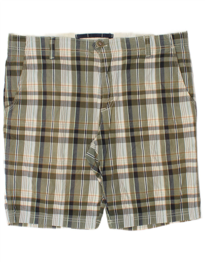 Playlife Ανδρικό σορτς Chino W36 Μεγάλο Χακί Καρό
