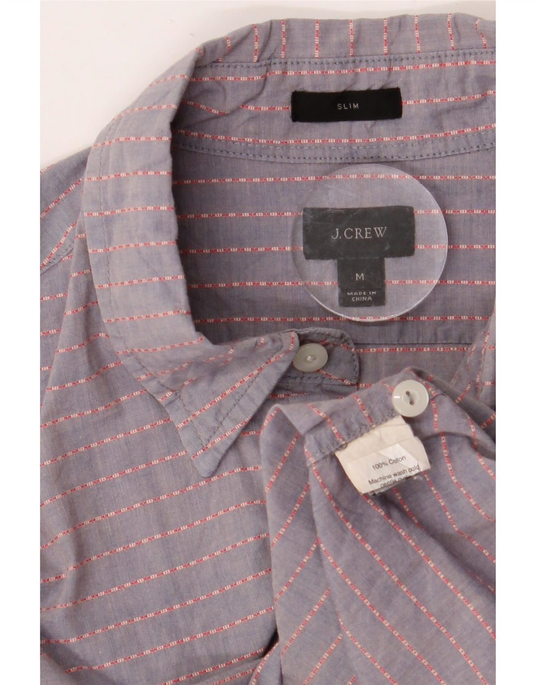 Ανδρικό πουκάμισο J. CREW Slim Fit Βαμβακερό μεσαίο γκρι ριγέ