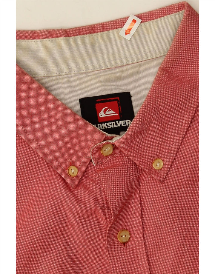 Quiksilver Ανδρικό κοντομάνικο πουκάμισο μεγάλο κόκκινο βαμβακερό