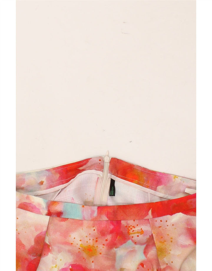 BENETTON Womens Straight Skirt W30 Medium Multicoloured Floral Vintage Benetton and Second-Hand Benetton from Messina Hembry 