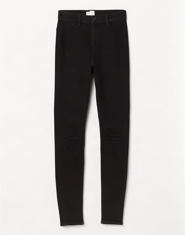Topshop Γυναικείο Τζιν Joni Super Skinny W26 L30 Μαύρο βαμβακερό