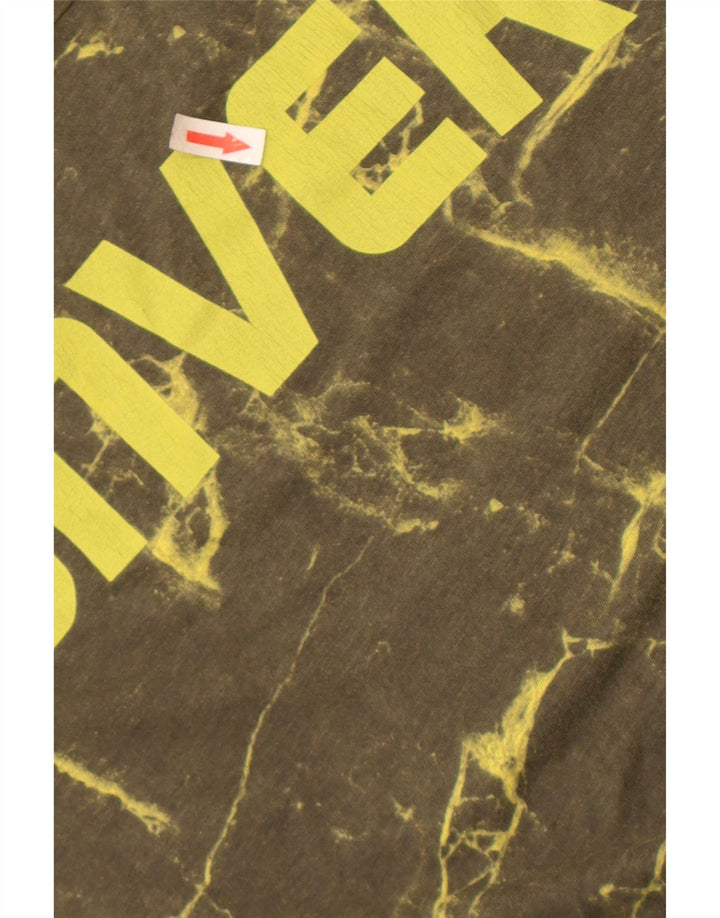 Ανδρικό Abstract μοτίβο Converse T-Shirt Top μεγάλο χακί βαμβακερό