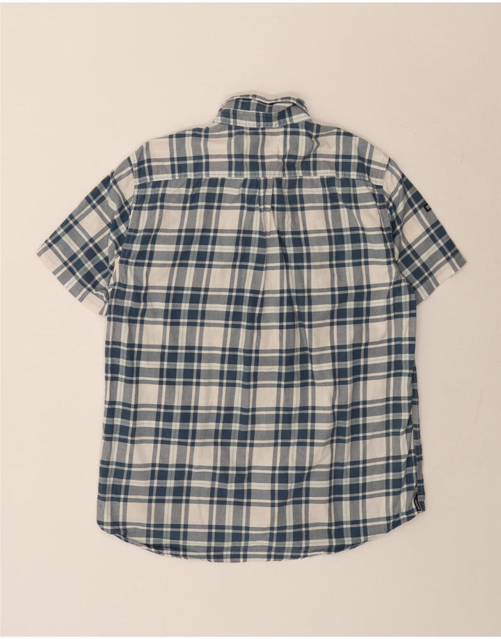 Ανδρικό κοντομάνικο πουκάμισο Superdry XL Blue Check Cotton