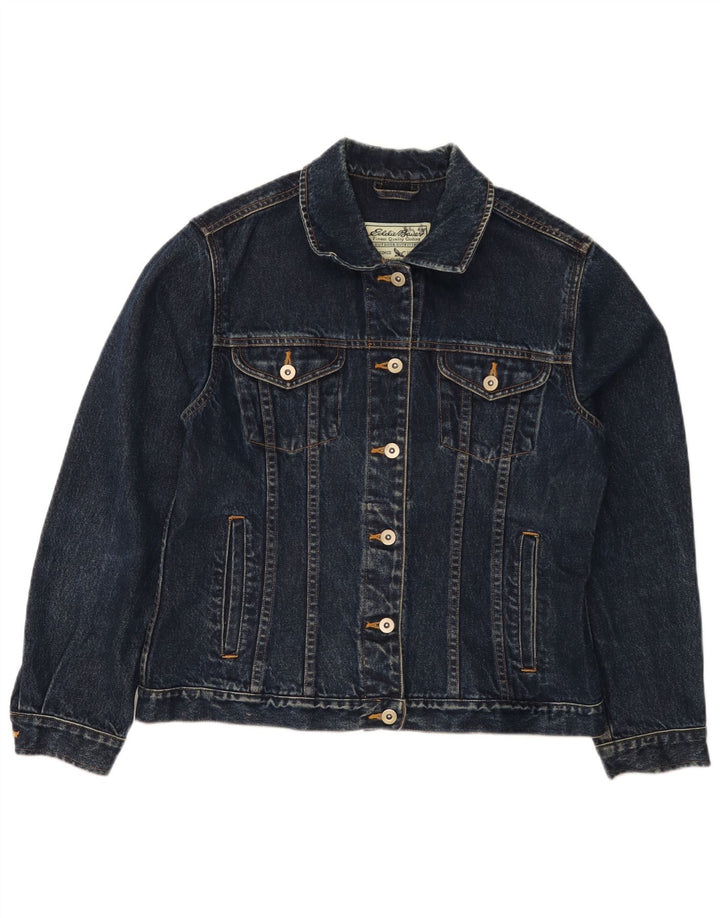 EDDIE BAUER Γυναικείο Τζιν Μπουφάν UK 14 Medium Navy Blue Βαμβακερό